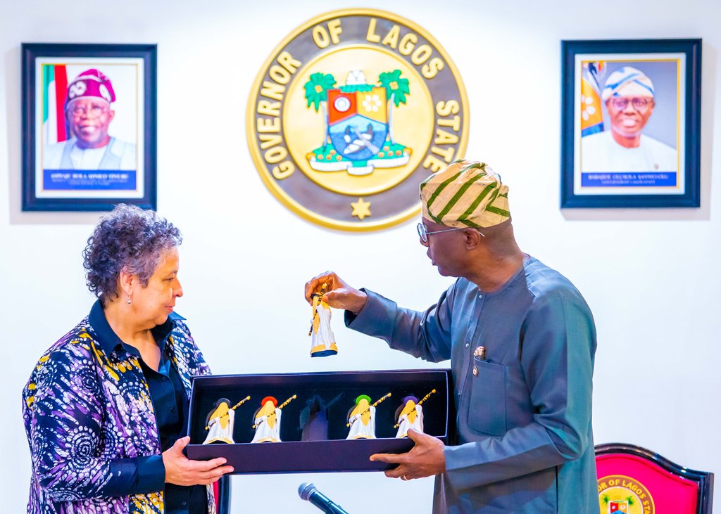 GOV. SANWO-OLU MEETS U.S. AGENCY FOR INTERNATIONAL DEVELOPMENT (USAID) MISSION DIRECTOR, MELISSA JONES AT LAGOS HOUSE, MARINA